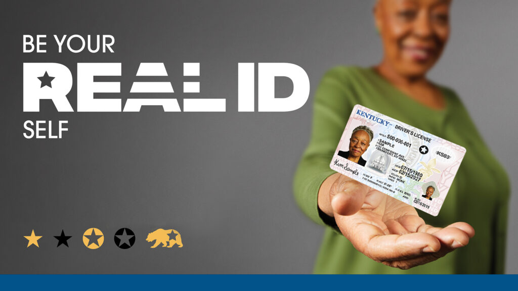Photo showing example of a Real ID.